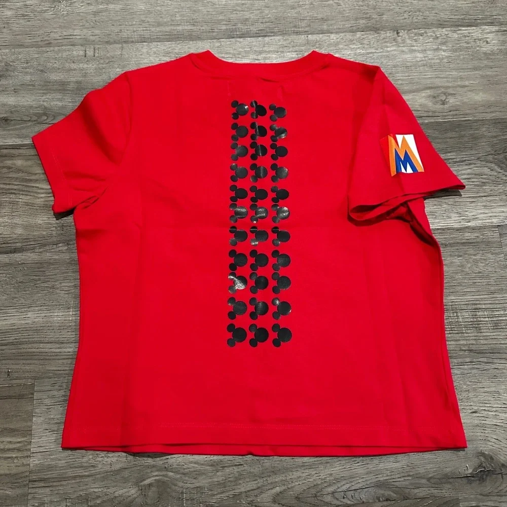 Freeze Max Disney Mickey Mouse T-Shirt Womens M Red Bring The Bold Boxy NWT